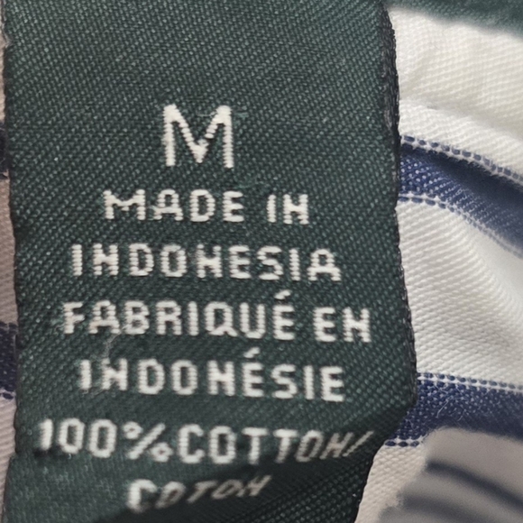 Lauren Ralph Lauren Striped Button Down Shirt Size M - Picture 5 of 9